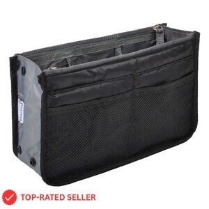 Purse Organizer Insert Handbag Tote Pocketbook Women Nylon 13 Pockets Small